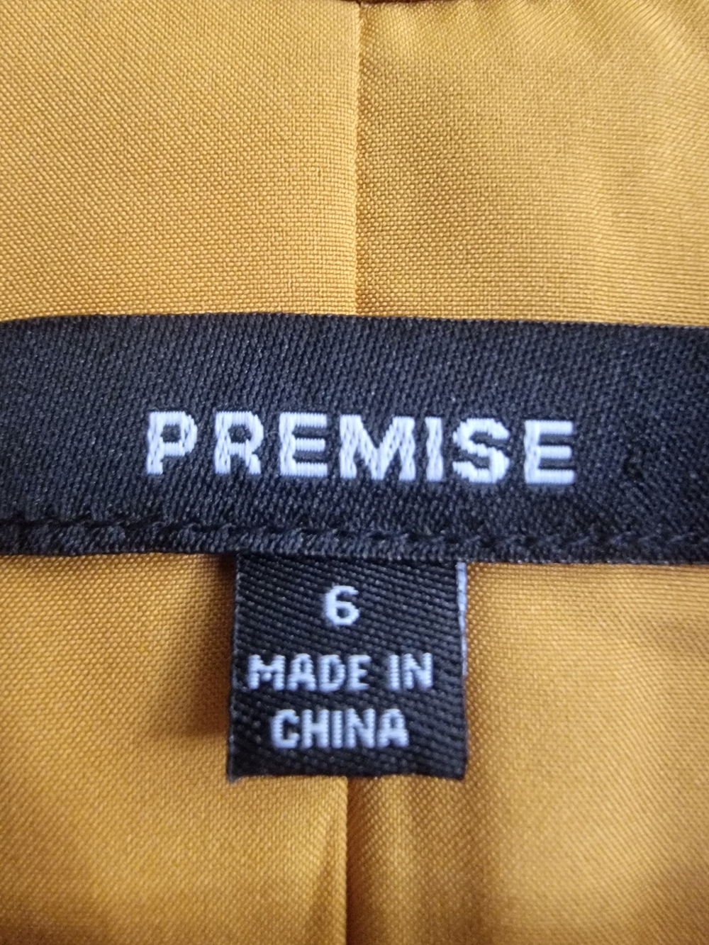 Premise Mustard Single-Breasted Blazer Size 6 - Picture 7 of 7